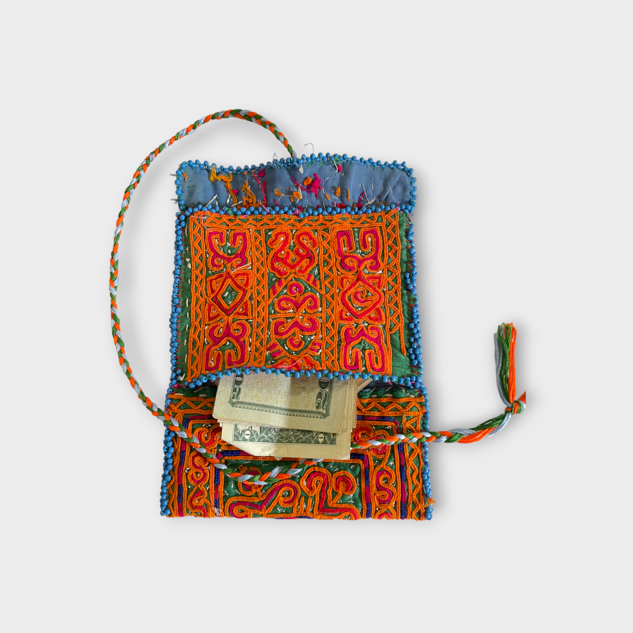 Vintage Pashtun tribe wallet, 1940 Afghanistan