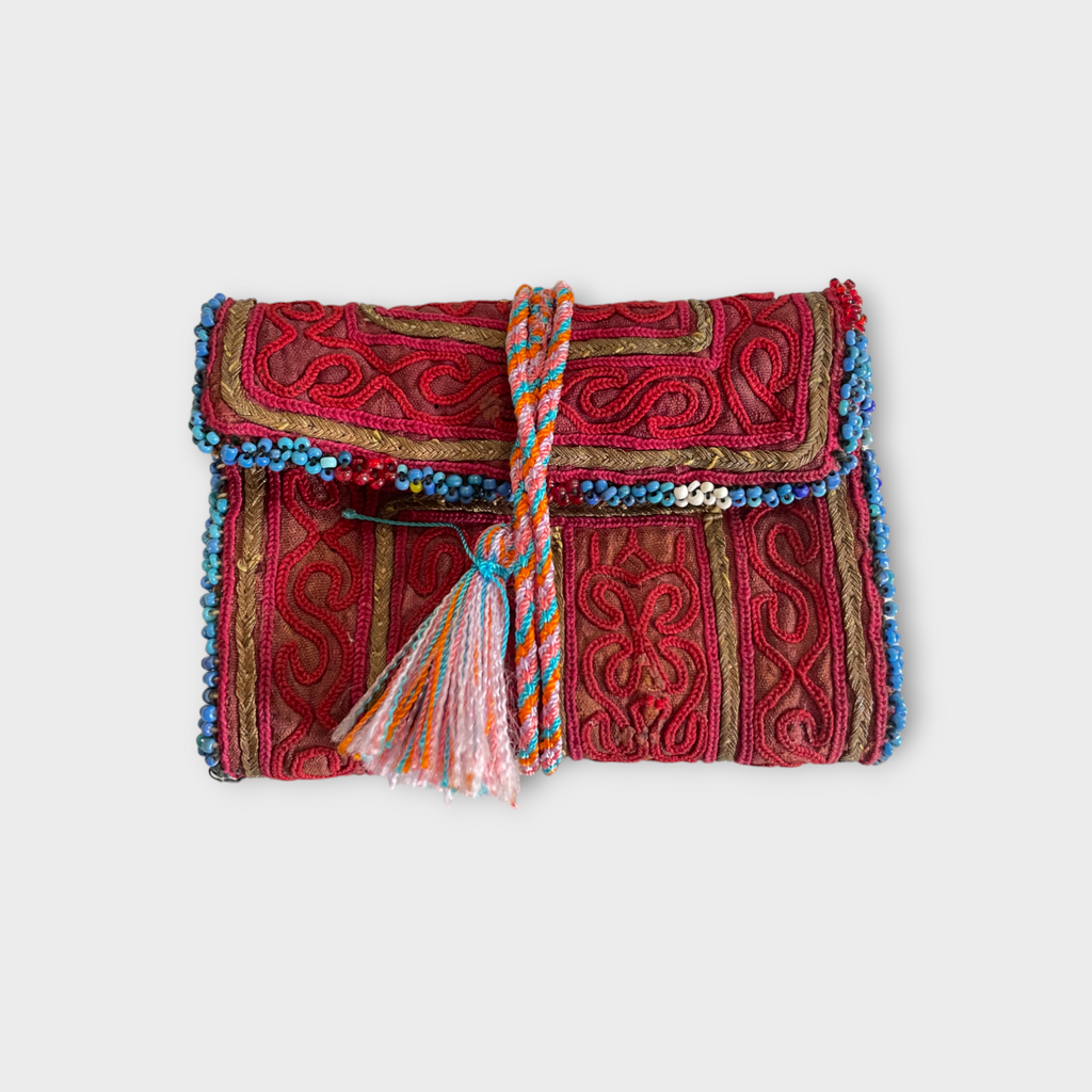 Vintage Pashtun tribe wallet, 1940 Afghanistan