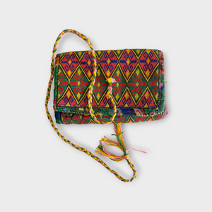 Vintage Hazara Tribe Silk Wallet from the 1940s, Ghazni, Afghanistan