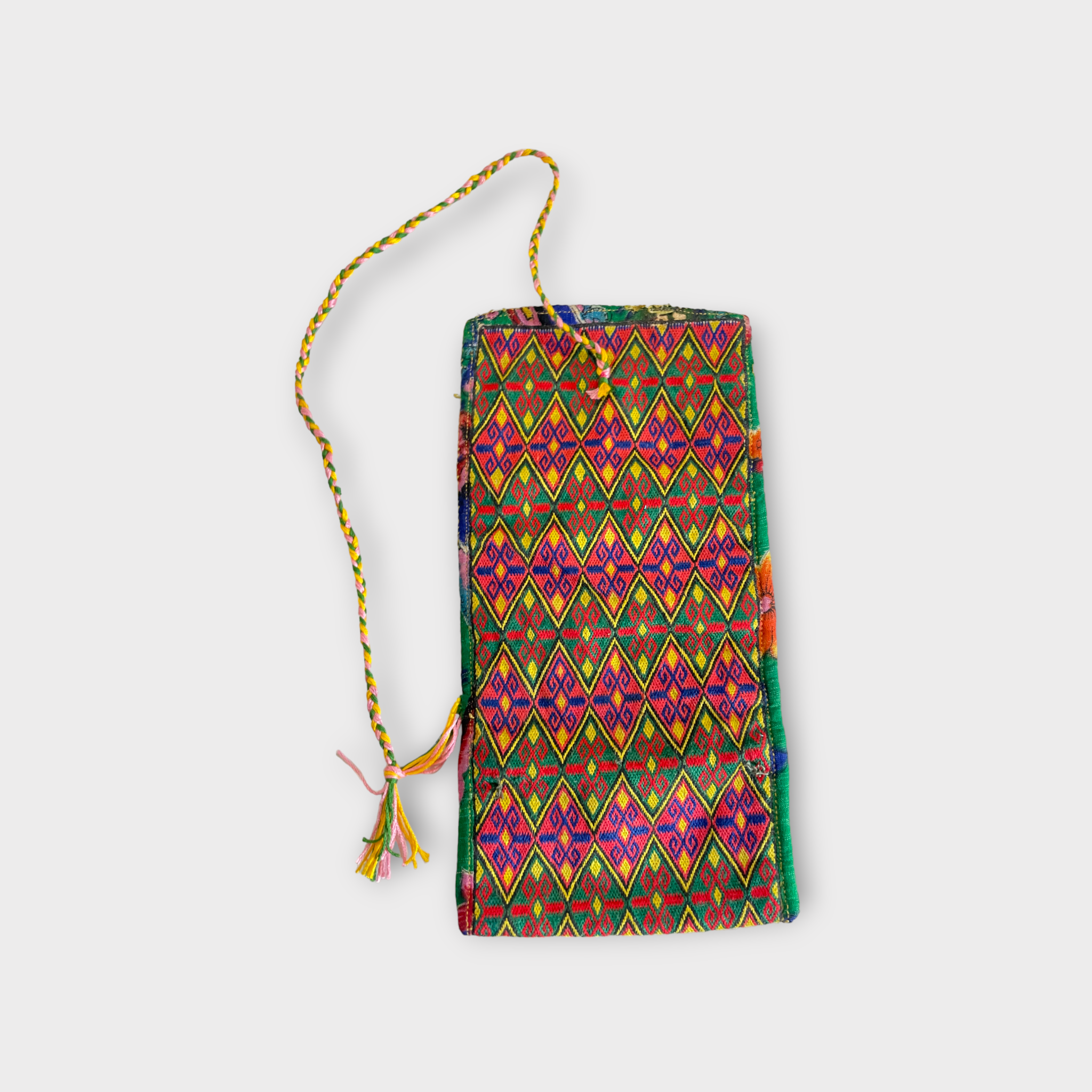 Vintage Hazara Tribe Silk Wallet from the 1940s, Ghazni, Afghanistan