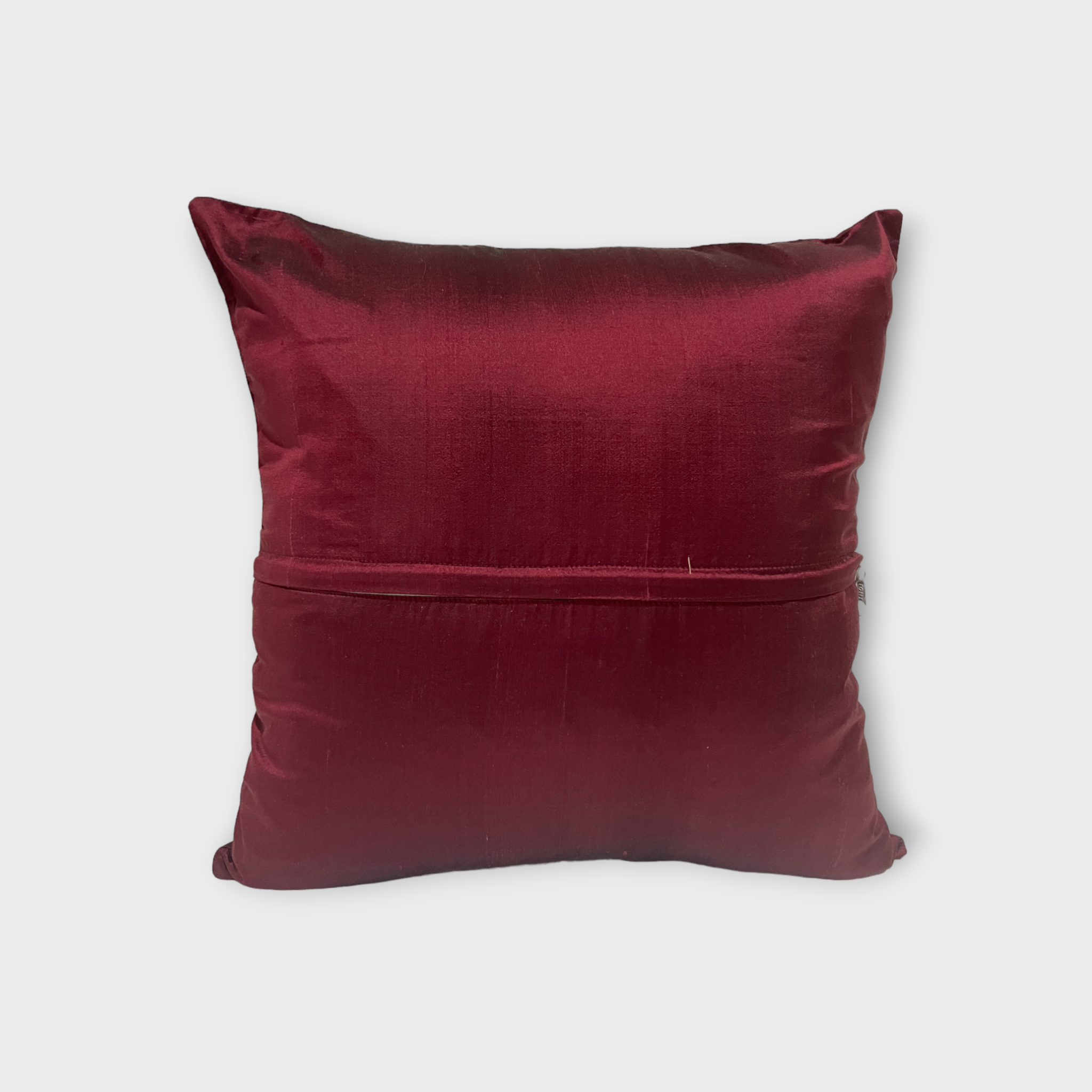 Exclusive silk pillow cover with vintage Pashtun panel