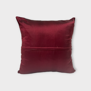 Exclusive silk pillow cover with vintage Pashtun panel