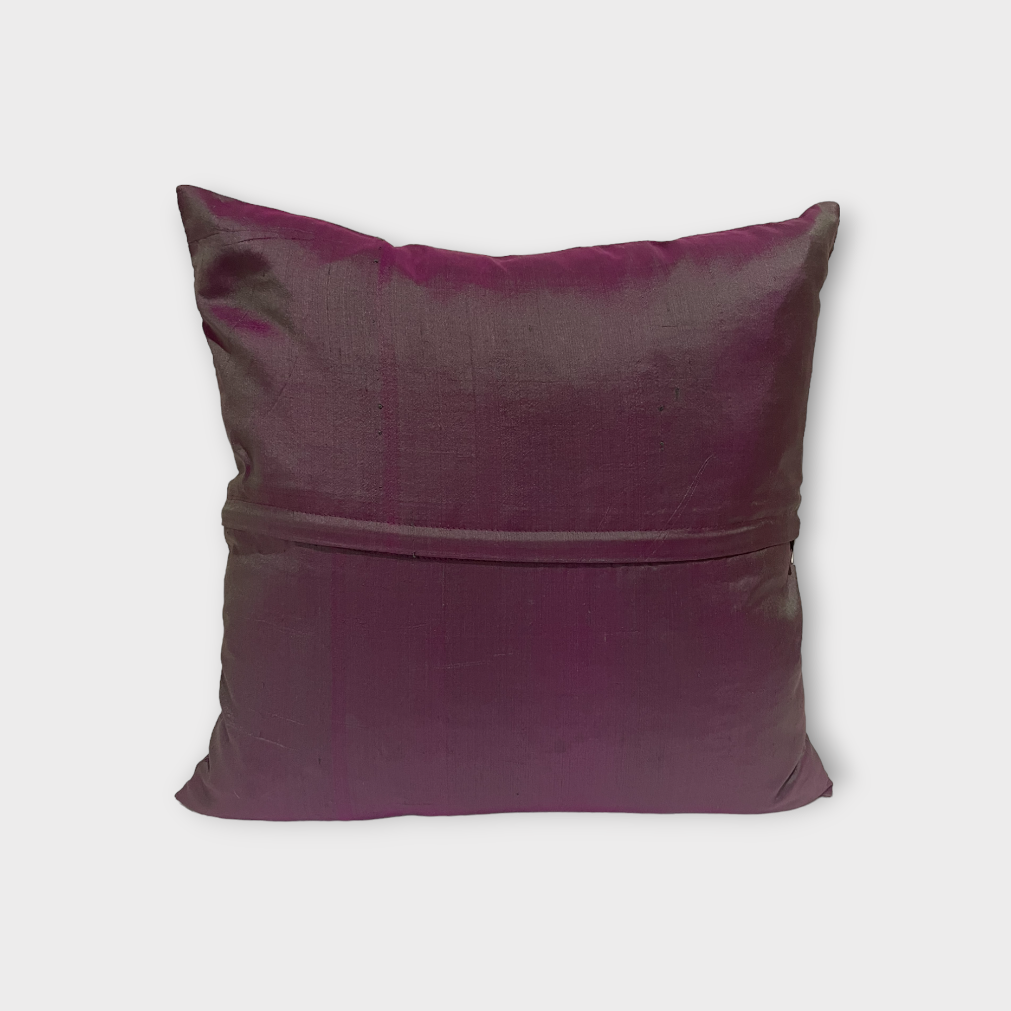 Exclusive silk pillow cover with vintage Pashtun panel