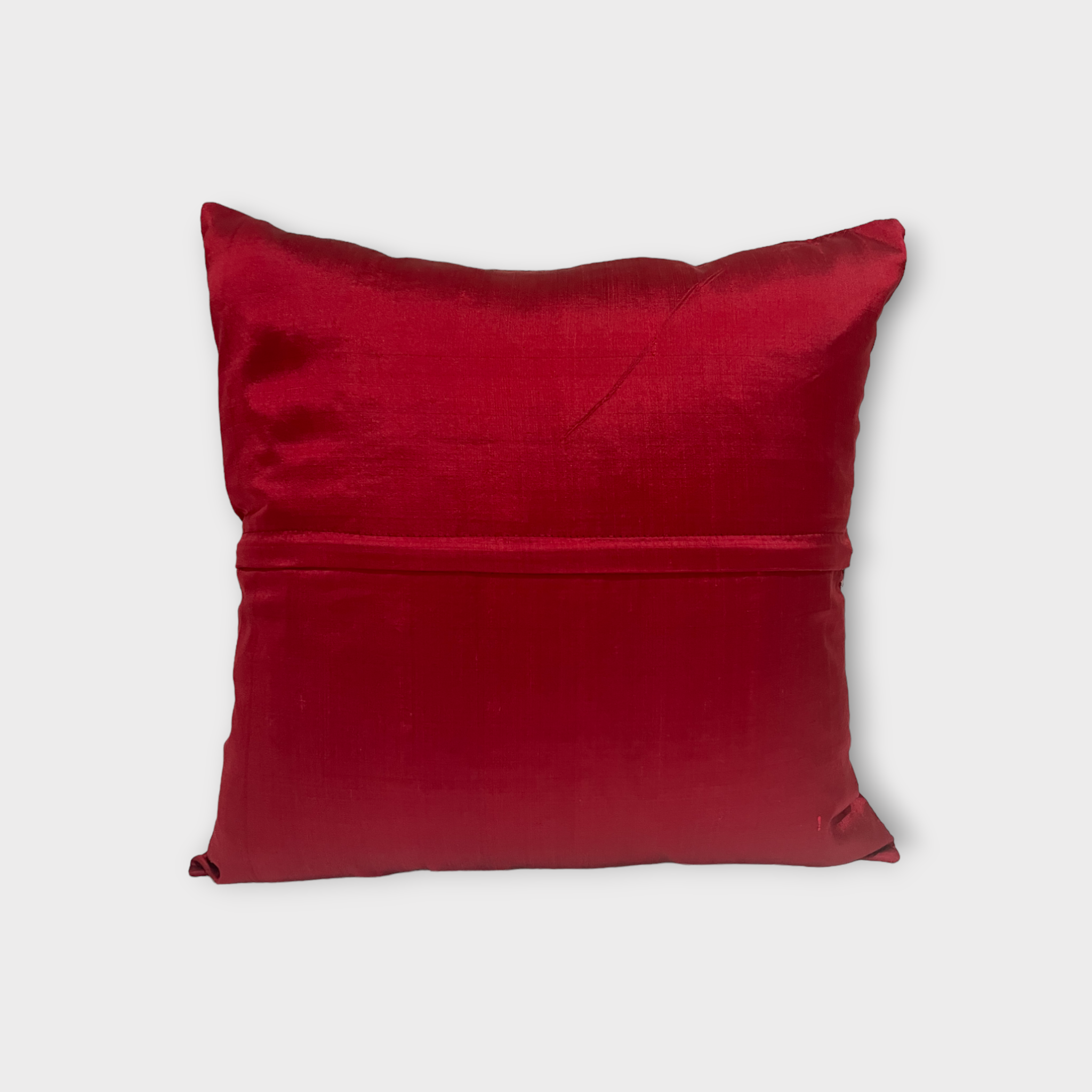 Exclusive silk pillow cover with vintage Pashtun panel