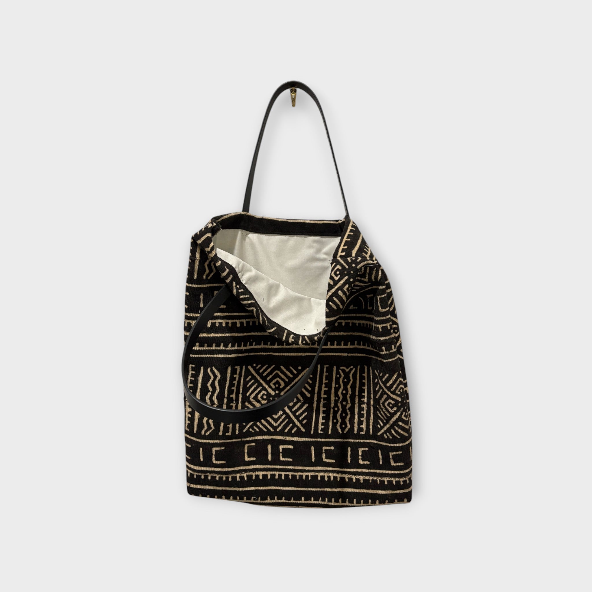 Authentic mudcloth tote bag, West Afrika