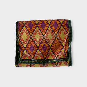 Vintage Hazara Tribe Silk Wallet from the 1940s, Ghazni, Afghanistan