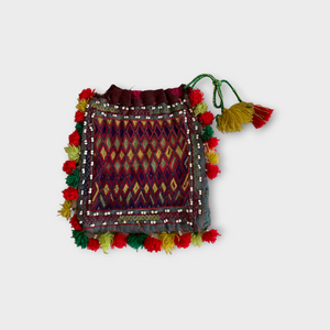 Vintage Hazara Tribe Silk bag from the 1940s, Ghazni, Afghanistan